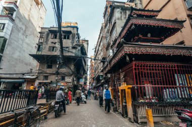 kathmandu, nepal. 25 Ağustos, 2023: Nepal stili stupa, Kathmandu, Nepal