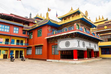 kathmandu, nepal. 25 Ağustos, 2023: Nepal stili stupa, Kathmandu, Nepal