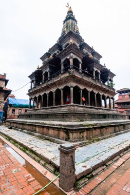 kathmandu, nepal. 25 Ağustos, 2023: Kathmandu eski kasabasının sokak manzarası, Nepal