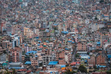 kathmandu, nepal. 25 Ağustos, 2023: Kathmandu eski kasabasının sokak manzarası, Nepal
