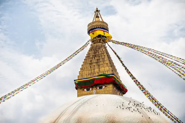 Katmandu Nepal Augusti 2023 Nepalesisk Stil Stupa Katmandu Nepal — Stockfoto