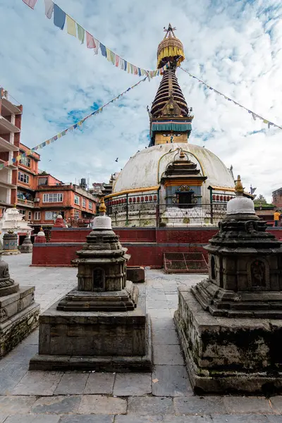 Katmandu Nepal Augusti 2023 Nepalese Stil Stupa Katmandu Torget — Stockfoto