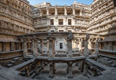 Hindistan, Patan 'daki Rani Ki Vav Stewwell' in manzarası