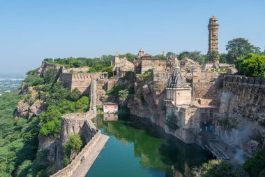 Hindistan 'daki Chittorgarh Kalesi manzarası