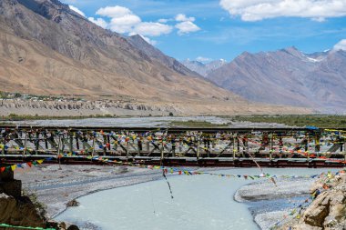 Hindistan, Spiti Vadisi 'ndeki Kee Manastırı manzarası