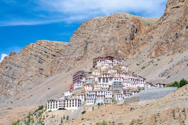 Hindistan, Spiti Vadisi 'ndeki Kee Manastırı manzarası