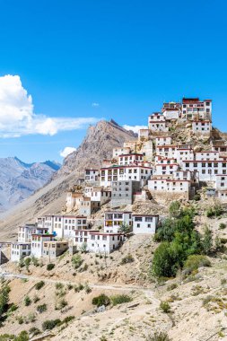 Hindistan, Spiti Vadisi 'ndeki Kee Manastırı manzarası