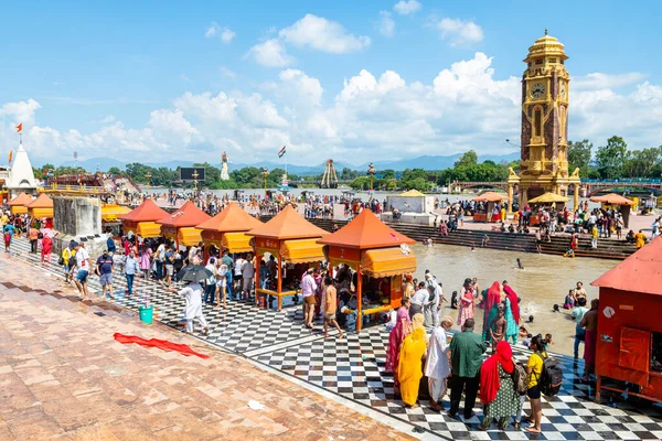 Haridwar India Septiembre 2023 Gente Está Haciendo Una Ceremonia Purificación —  Fotos de Stock