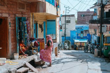 Jodphur, Hindistan. 20 Eylül 2023: Jodphur Blue City, Hindistan