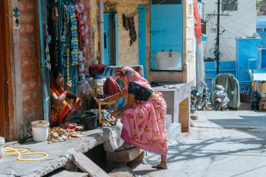 Jodphur, Hindistan. 20 Eylül 2023: Jodphur Blue City, Hindistan