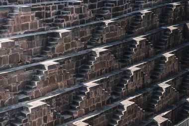 Abhaneri, Hindistan 'daki Baori Stepwell manzarası