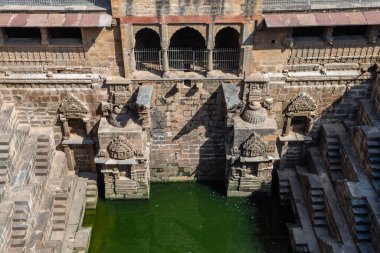 Abhaneri, Hindistan 'daki Baori Stepwell manzarası