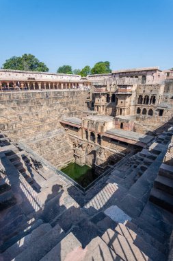 Abhaneri, Hindistan 'daki Baori Stepwell manzarası