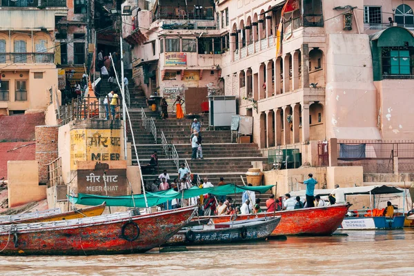 Varanasi Inde Septembre 2023 Vue Sur Rive Rivière Varanasi Les Images De Stock Libres De Droits