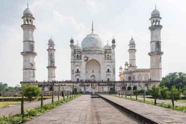 Bibi ka maqbara 'nın manzarası, tac mahal' e çok benzeyen bir saray Aurangabad, Hindistan