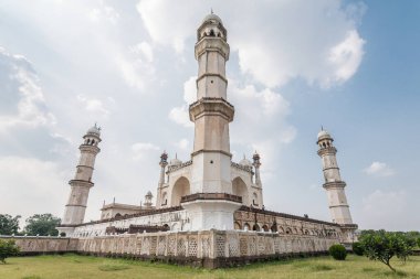 Bibi ka maqbara 'nın manzarası, tac mahal' e çok benzeyen bir saray Aurangabad, Hindistan