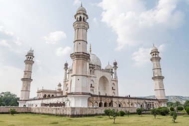 Bibi ka maqbara 'nın manzarası, tac mahal' e çok benzeyen bir saray Aurangabad, Hindistan