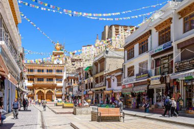 Leh, Hindistan. 29 Ağustos, 2023: Leh Ladakh şehri, Hindistan
