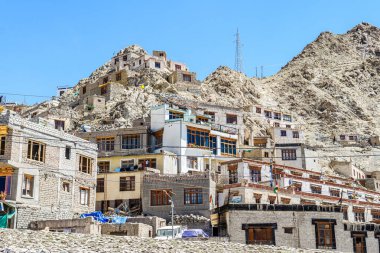 Leh Ladakh şehrinin manzarası, Hindistan