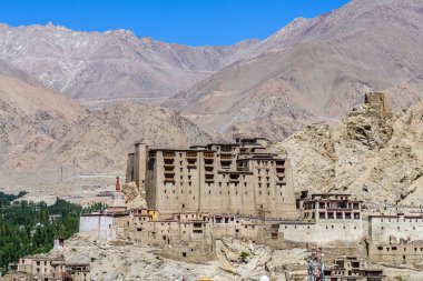 Hindistan 'daki Leh Ladakh Sarayı manzarası