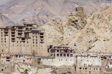 Hindistan 'daki Leh Ladakh Sarayı manzarası