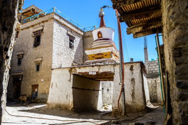 Hindistan 'daki Leh Ladakh Sarayı manzarası