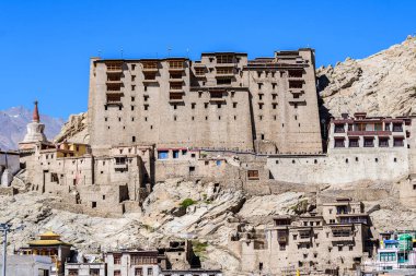 Hindistan 'daki Leh Ladakh Sarayı manzarası