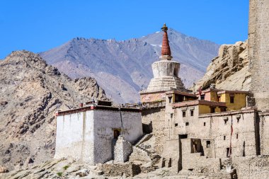 Hindistan 'daki Leh Ladakh Sarayı manzarası
