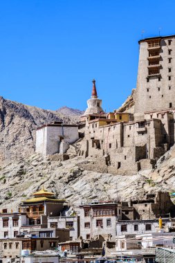 Hindistan 'daki Leh Ladakh Sarayı manzarası