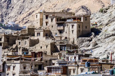 Hindistan 'daki Leh Ladakh Sarayı manzarası