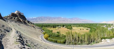 Hindistan 'daki Leh Ladakh Sarayı manzarası