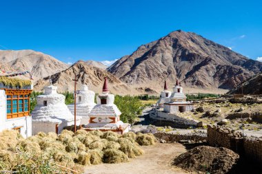 Hindistan, Leh Ladakh bölgesindeki Thikse Manastırı manzarası