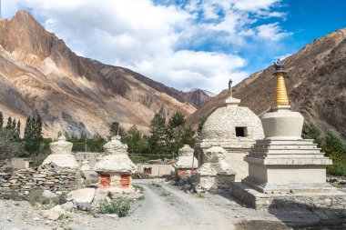 Leh Ladakh, Hindistan 'da Markha yürüyüşünün manzarası