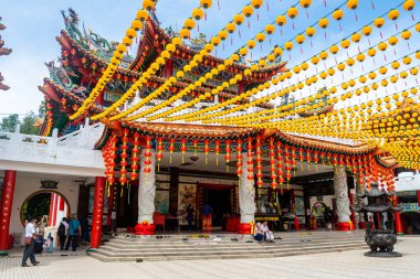 Kuala lumpur, Malezya. 5 Mayıs 2023: Kuala lumpur, Malezya 'daki Thean Hou Çin tapınağı manzarası