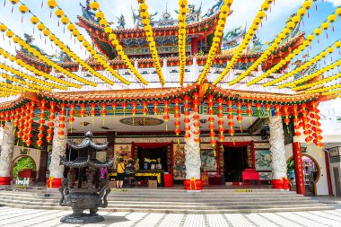 Kuala lumpur, Malezya. 5 Mayıs 2023: Kuala lumpur, Malezya 'daki Thean Hou Çin tapınağı manzarası