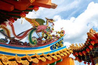 Kuala lumpur, Malezya. 5 Mayıs 2023: Kuala lumpur, Malezya 'daki Thean Hou Çin tapınağı manzarası