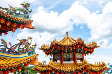 Kuala lumpur, Malezya. 5 Mayıs 2023: Kuala lumpur, Malezya 'daki Thean Hou Çin tapınağı manzarası