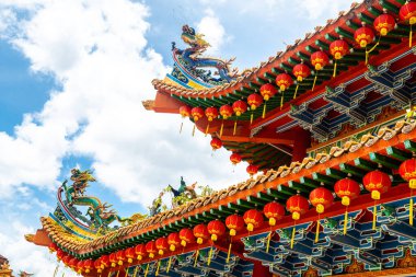 Kuala lumpur, Malezya. 5 Mayıs 2023: Kuala lumpur, Malezya 'daki Thean Hou Çin tapınağı manzarası