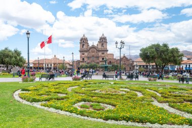  Ucusco, Peru. 5 Ekim 2022: Cucco Inka kasabasının sokak manzarası, Peru