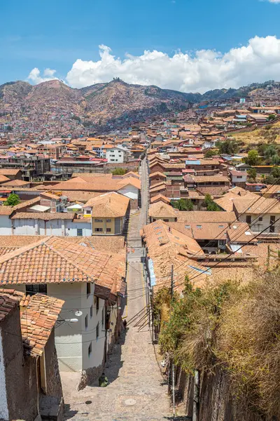 Cusco Pérou Octobre 2022 Vue Sur Rue Ville Cusco Inka Photos De Stock Libres De Droits