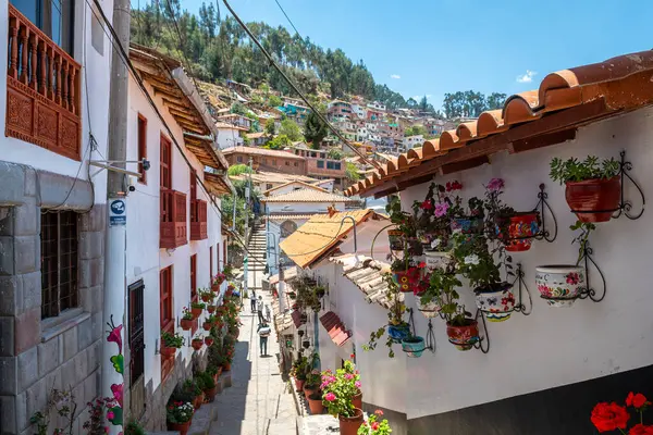 Cusco Pérou Octobre 2022 Vue Sur Rue Ville Cusco Inka Images De Stock Libres De Droits
