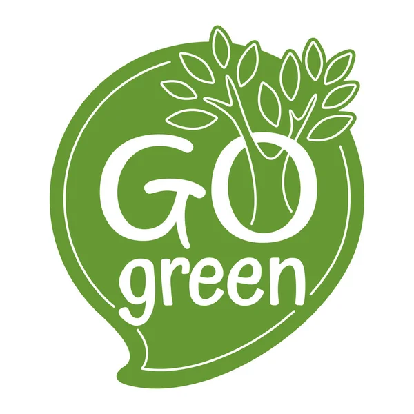 Green Timbre Slogan Signe Vectoriel Dessiné Main Citation Motivationnelle — Image vectorielle
