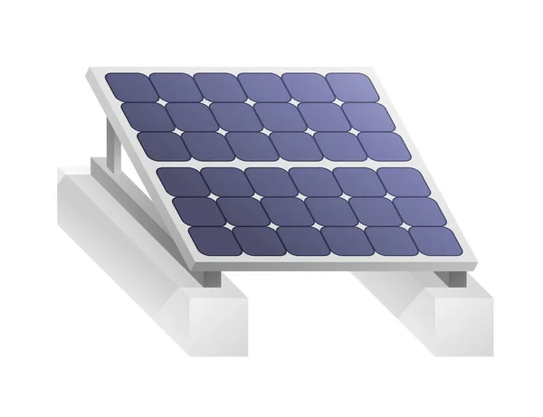 Panneau Solaire Isométrique Pour Toit Avenir Production Électricité Durable Économie — Image vectorielle