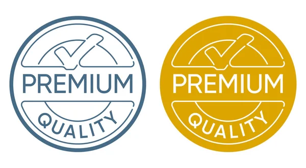 Etiqueta Plana Qualidade Premium Para Produtos Produtos Certificados Melhor Venda — Vetor de Stock