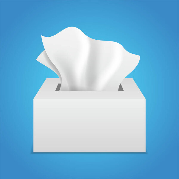 Paper napkins for personal hygiene - realistic vector icon