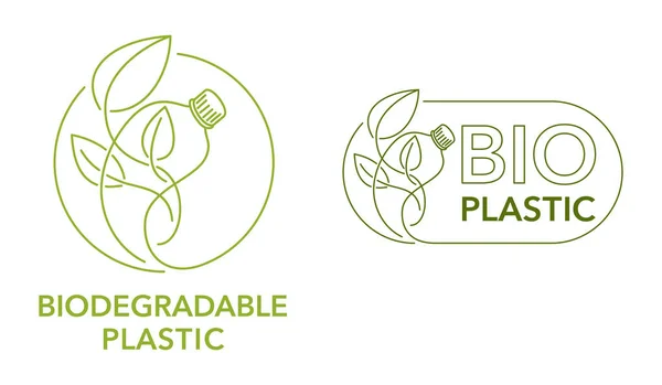 Біорозкладні Матеріали Пластикова Пляшка Переробки Відходів Перетворюється Гранули Екологічно Чисте — стоковий вектор