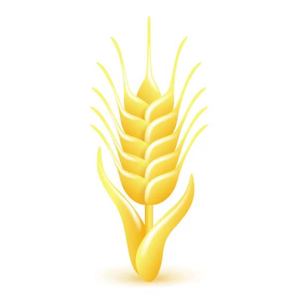 Weizenspitze Und Glänzende Dekoration Hauptnahrungsmittel Mehl Und Brotzutat Isolierte Vektorillustration — Stockvektor