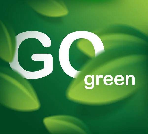 Green Poster Motivazionale Slogan Nella Decorazione Colorata Ecologica Creativa Illustrazione — Vettoriale Stock