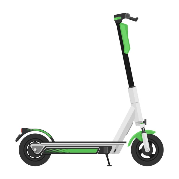 Transporte Sustentável Modern Electric Kick Scooter Isolado Ilustração Vetorial —  Vetores de Stock