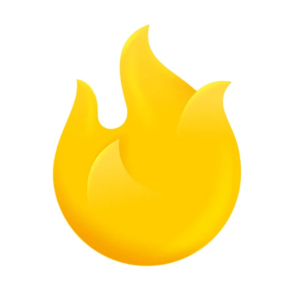 Tűz Ikon Fényes Láng Sziluett Piktogramhoz Vagy Logóhoz — Stock Vector